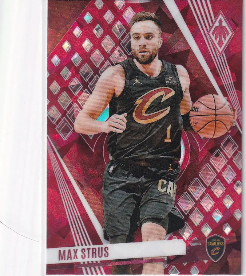 2023-24 PHOENIX #218 MAX STRUS RED CRACKED ICE- CLEVELAND CAVALIERS - Basketball Card Single