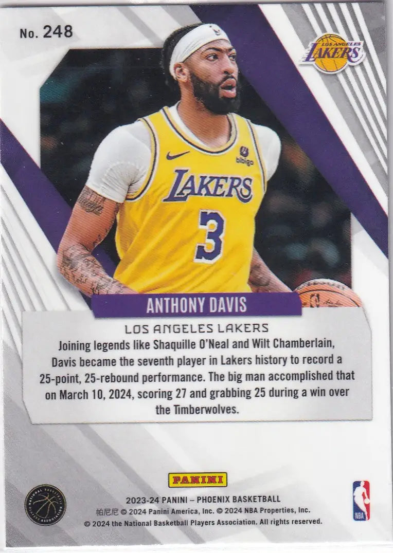 2023-24 PHOENIX #248 ANTHONY DAVIS- LOS ANGELES LAKERS
