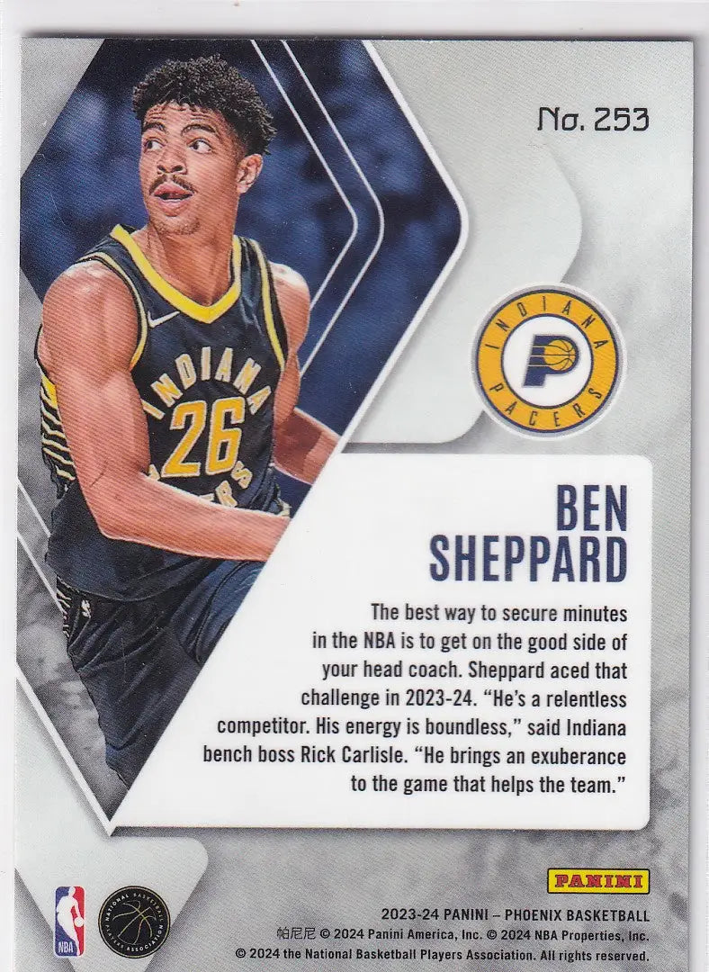 2023-24 PHOENIX #253 BEN SHEPPARD CRACKED ICE- INDIANA PACERS - Basketball Card Single