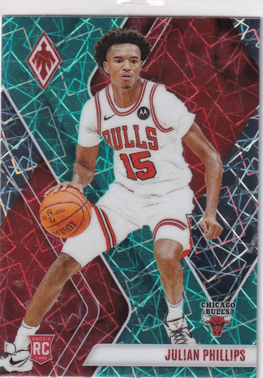 2023-24 PHOENIX #275 JULIAN PHILLIPS TEAL VELOCITY- CHICAGO BULLS - Basketball Card Single