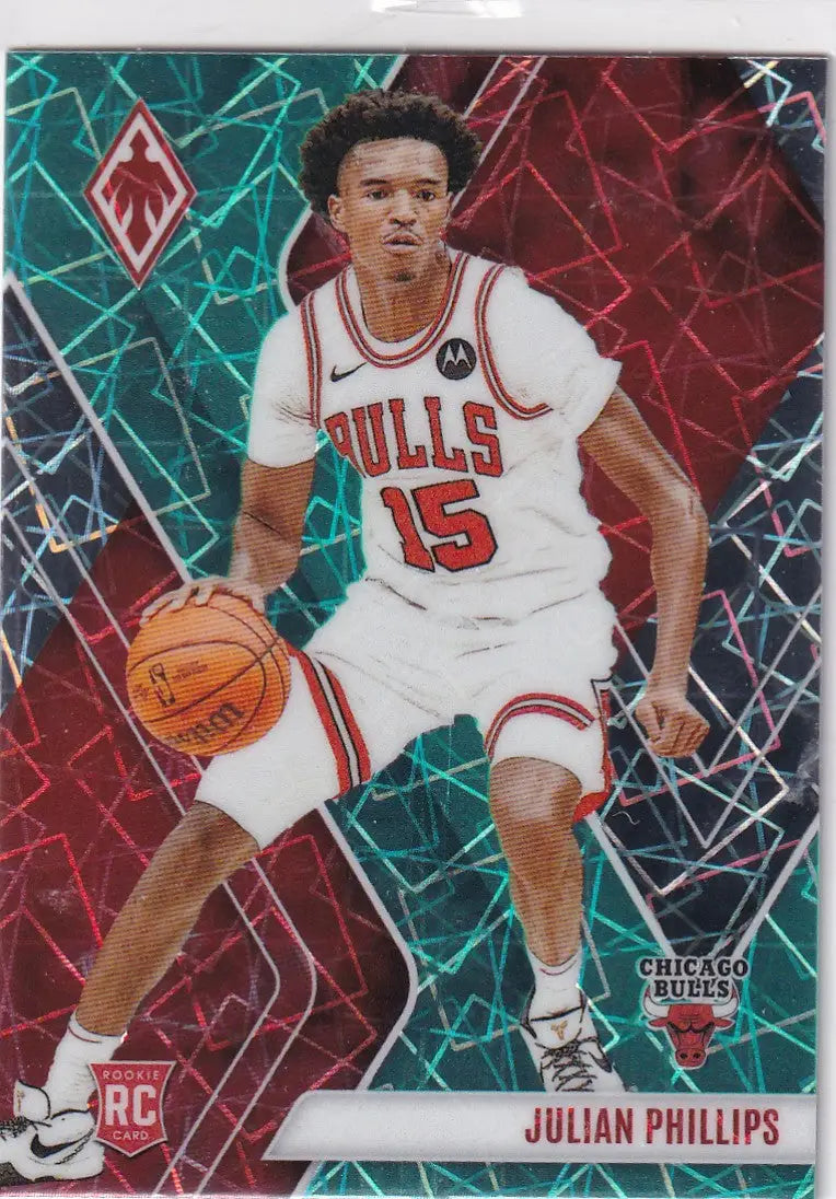 2023-24 PHOENIX #275 JULIAN PHILLIPS TEAL VELOCITY- CHICAGO BULLS - Basketball Card Single