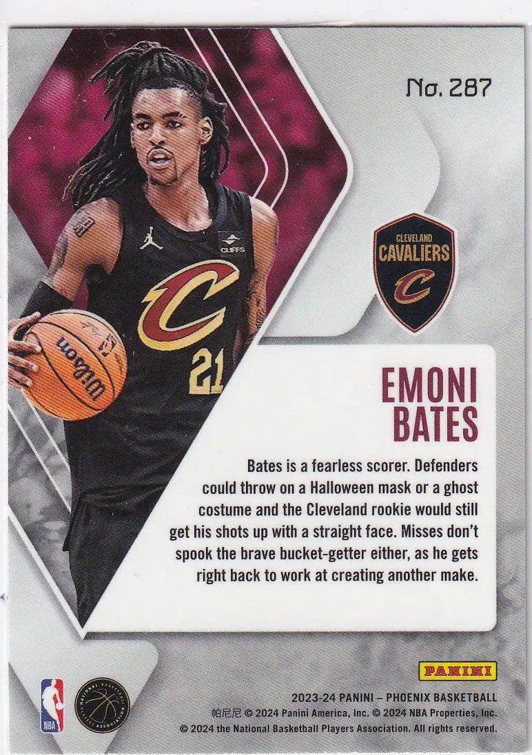 2023-24 PHOENIX #287 EMONI BATES CRACKED ICE- CLEVELAND CAVALIERS - Basketball Card Single