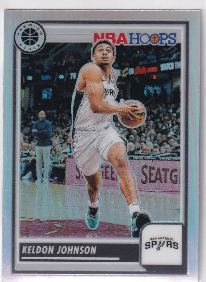 2023-24 PREMIUM STOCK #118 KELDON JOHNSON REFRACTOR- SAN ANTONIO SPURS