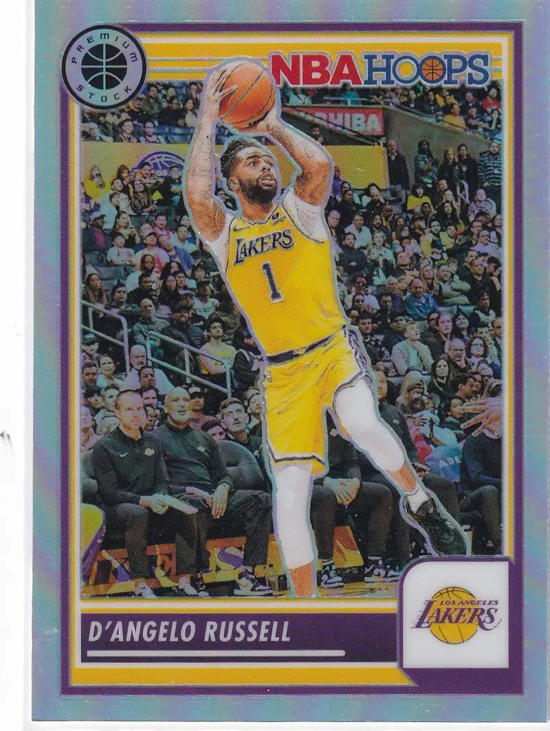 2023-24 PREMIUM STOCK #12 DANGELO RUSSELL REFRACTOR- LOS ANGELES LAKERS