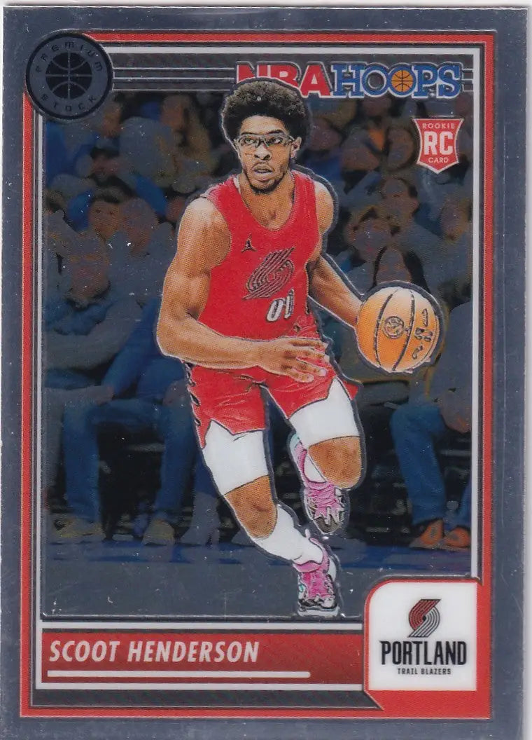2023-24 PREMIUM STOCK #137 SCOOT HENDERSON- PORTLAND TRAIL BLAZZERS - Basketball Card Single
