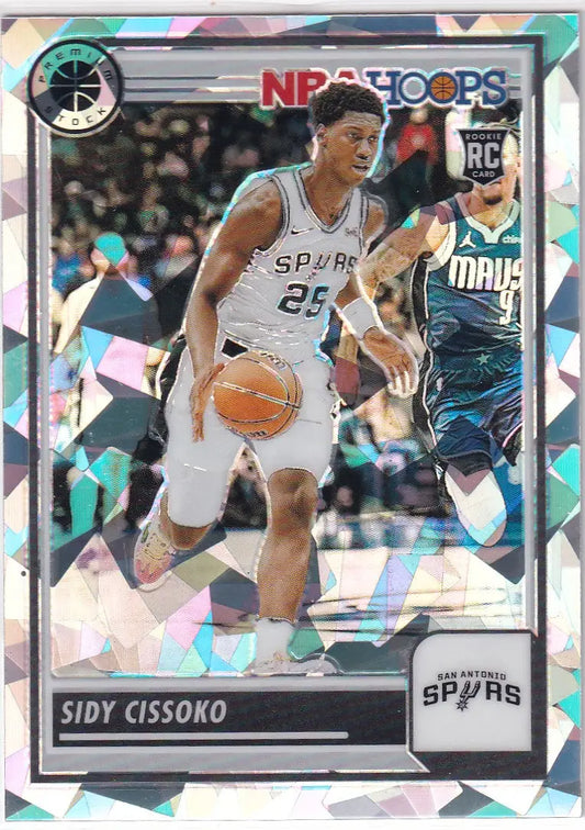 2023-24 PREMIUM STOCK #143 SIDY CISSOKO CRACKED ICE- SAN ANTONIO SPURS - Basketball Card Single
