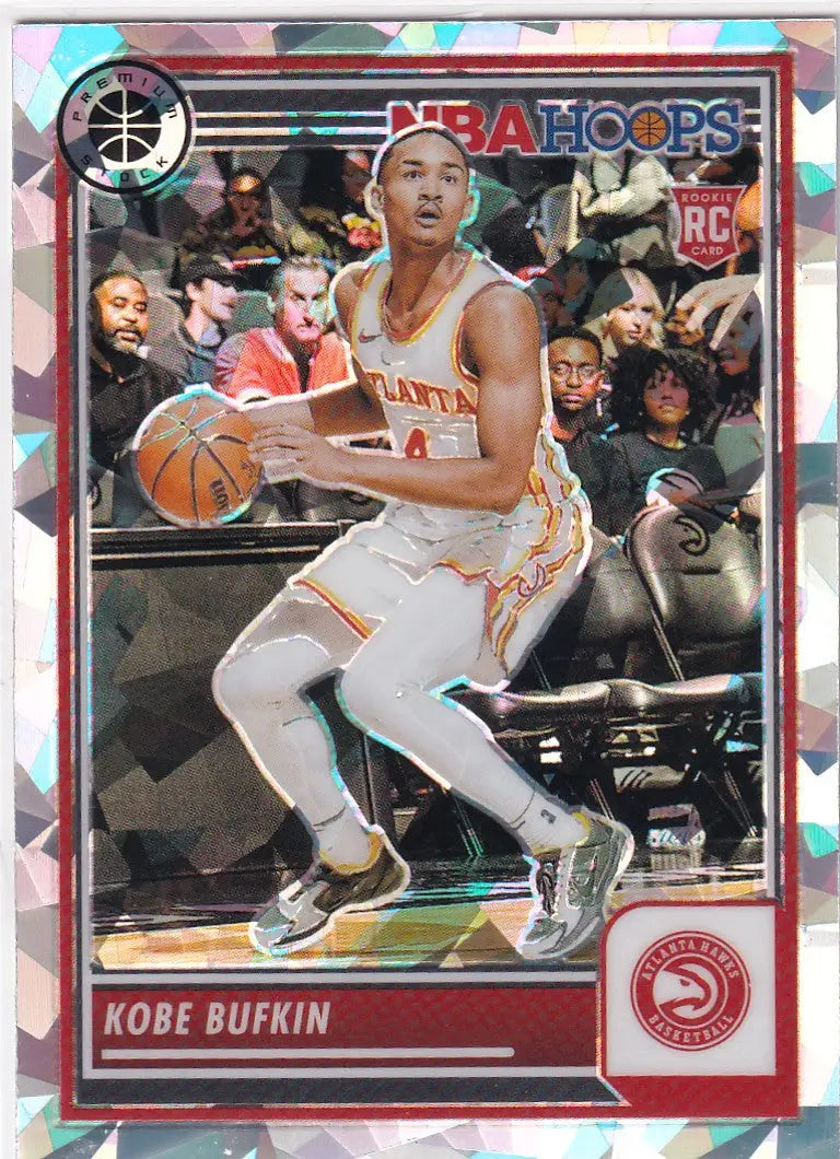 2023-24 PREMIUM STOCK #148 KOBE BUFKIN CRACKED ICE- ATLANTA HAWKS - Basketball Card Single