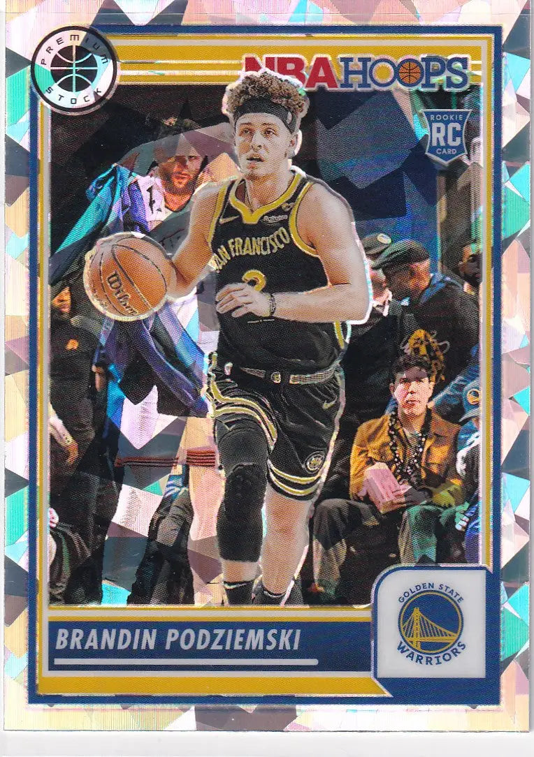 2023-24 PREMIUM STOCK #15 BRANDIN PODZIEMSKI CRACKED ICE- GOLDEN STATE WARRIORS