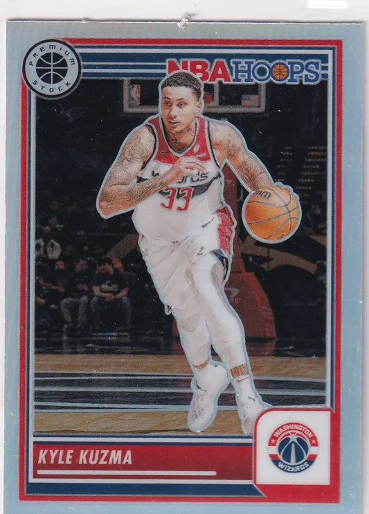 2023-24 PREMIUM STOCK #162 KYLE KUZMA REFRACTOR- WASHINGTON WIZARDS - Basketball Card Single