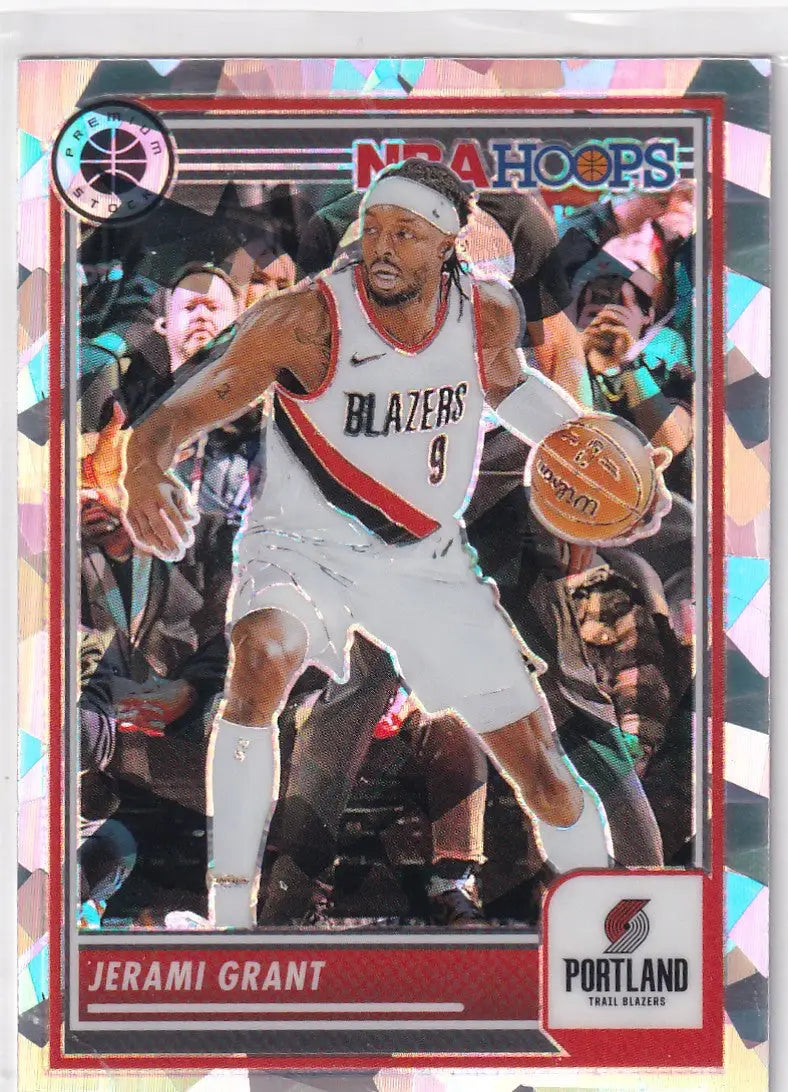 2023-24 PREMIUM STOCK #22 JERAMI GRANT CRACKED ICE- PORTLAND TRAIL BLAZZERS - Basketball Card Single