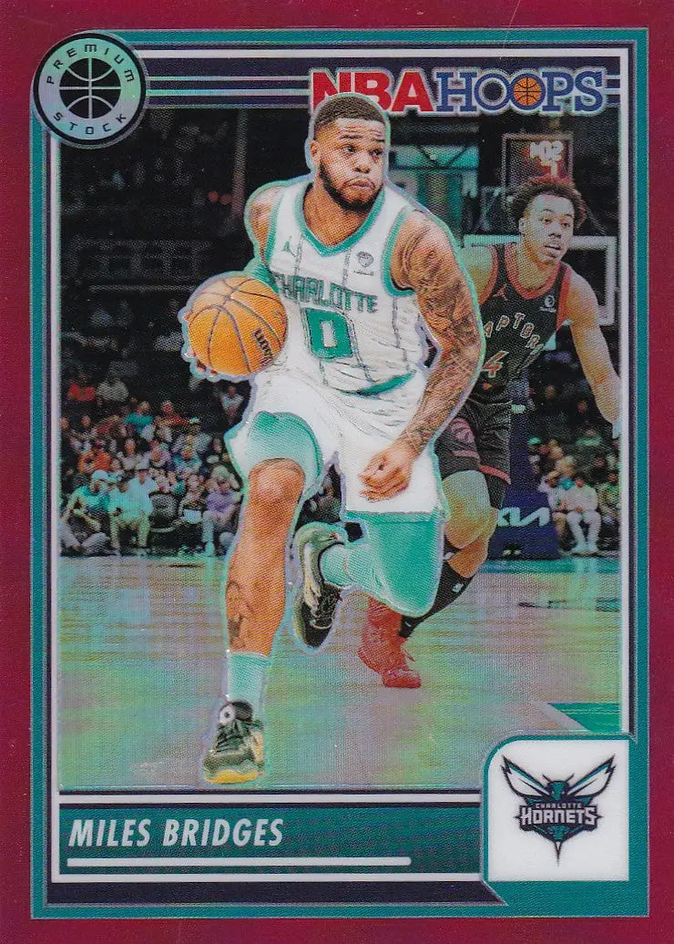 2023-24 PREMIUM STOCK #229 MILES BRIDGES RED 27/275- CHARLOTTE HORNETS - Basketball Card Single