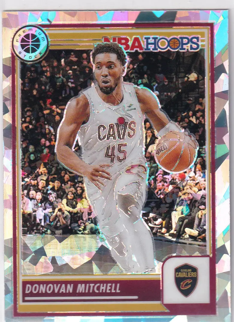 2023-24 PREMIUM STOCK #36 DONOVAN MITCHELL CRACKED ICE- CLEVELAND CAVALIERS - Basketball Card Single