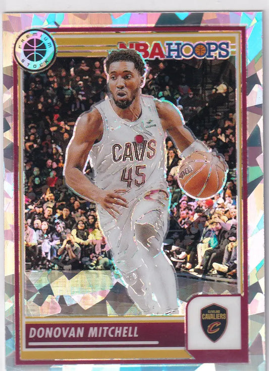 2023-24 PREMIUM STOCK #36 DONOVAN MITCHELL CRACKED ICE- CLEVELAND CAVALIERS - Basketball Card Single