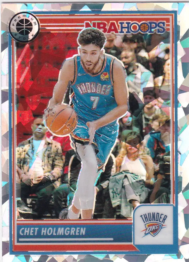 2023-24 PREMIUM STOCK #38 CHET HOLMGREN CRACKED ICE- OKLAHOMA CITY THUNDER