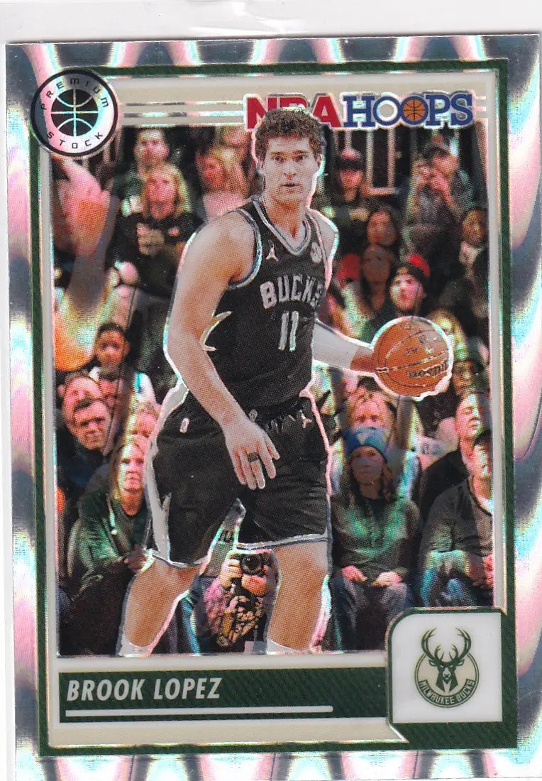2023-24 PREMIUM STOCK #4 BROOK LOPEZ RAY WAVE- MILWAUKEE BUCKS - Basketball Card Single