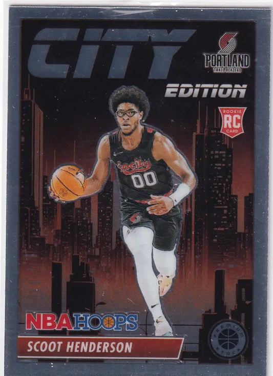 2023-24 PREMIUM STOCK #5 SCOOT HENDERSON CITY EDITION- PORTLAND TRAIL BLAZZERS - Basketball Card Single