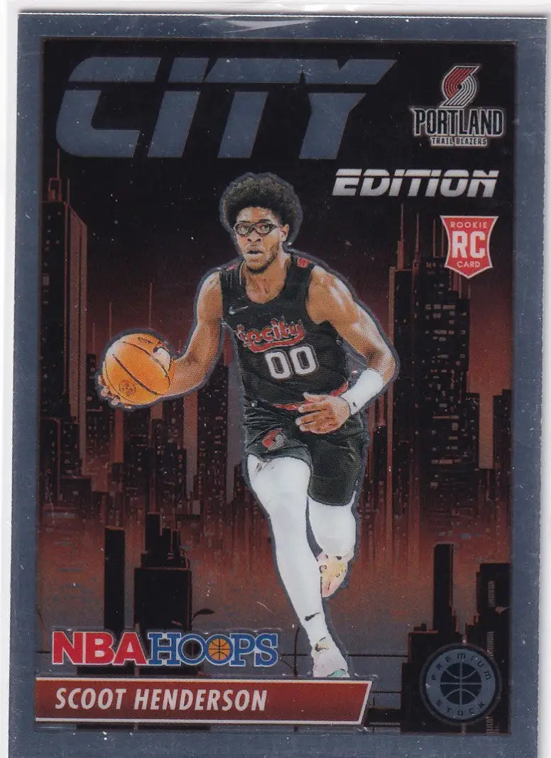 2023-24 PREMIUM STOCK #5 SCOOT HENDERSON CITY EDITION- PORTLAND TRAIL BLAZZERS - Basketball Card Single