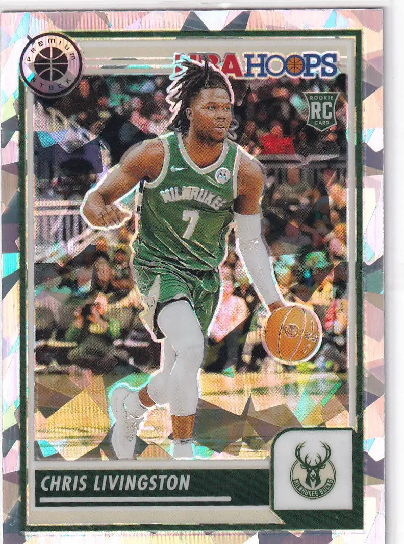 2023-24 PREMIUM STOCK #99 CHRIS LIVNGSTON CRACKED ICE- MILWAUKEE BUCKS - Basketball Card Single