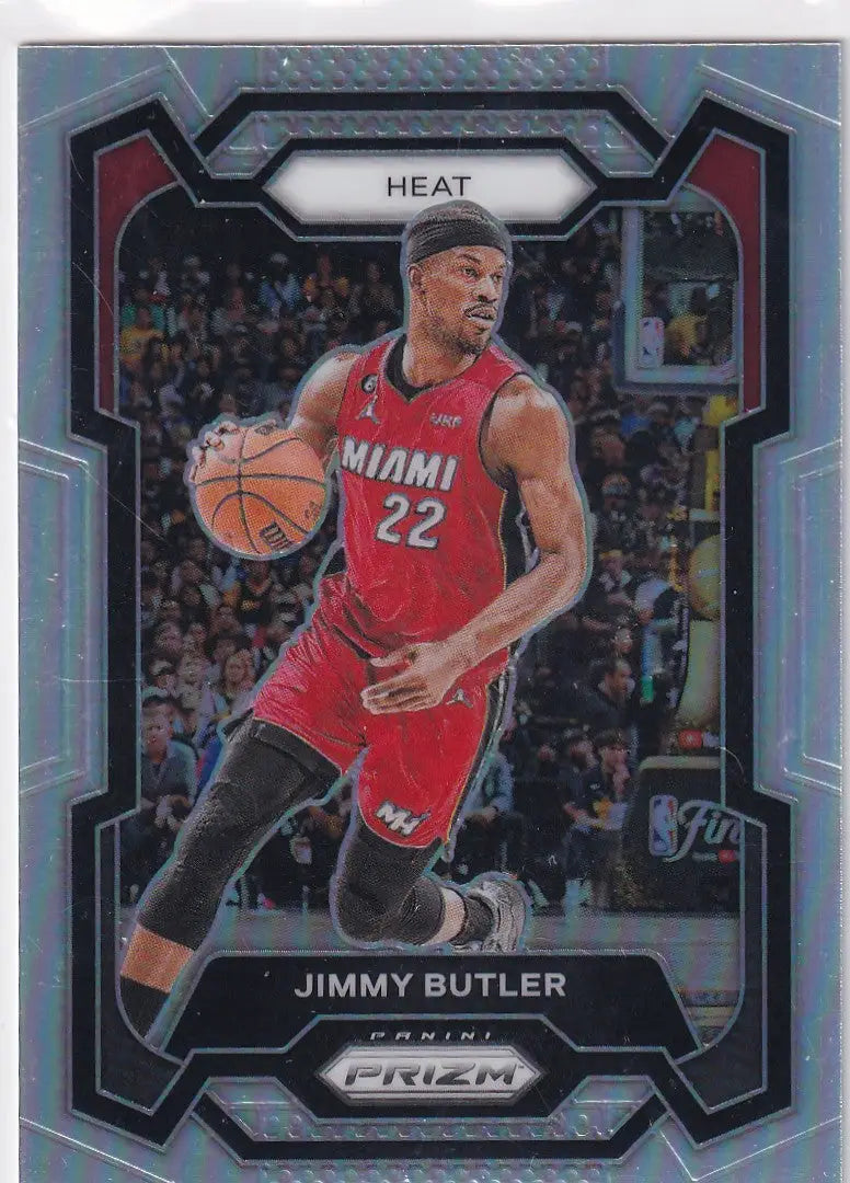 2023-24 PRIZM #118 JIMMY BUTLER REFRACTOR- MIAMI HEAT - Basketball Card Single