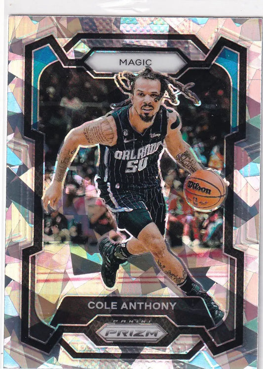 2023-24 PRIZM #16 COLE ANTHONY CRACKED ICE- ORLANDO MAGIC - Basketball Card Single