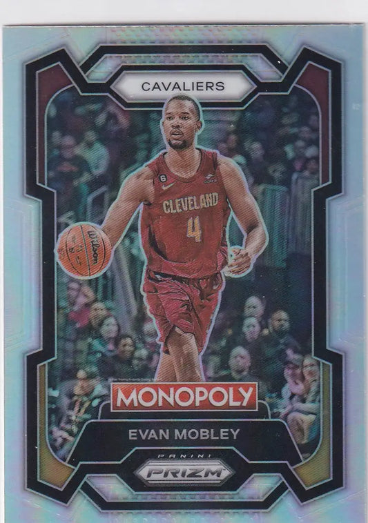 2023-24 PRIZM #20 EVAN MOBLEY MONOPOLY REFRACTOR- CLEVELAND CAVALIERS - Basketball Card Single