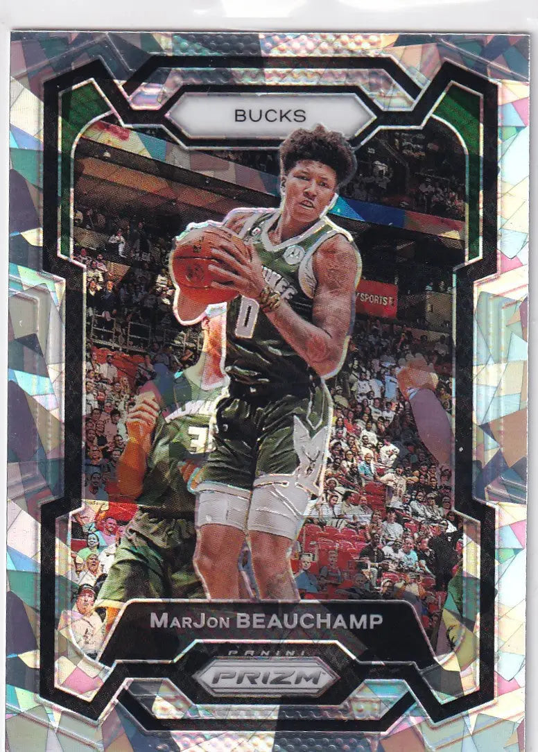 2023-24 PRIZM #259 MARJON BEAUCHAMP CRACKED ICE- MILWAUKEE BUCKS - Basketball Card Single