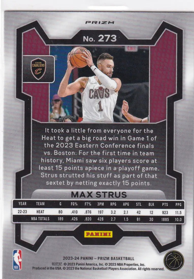 2023-24 PRIZM #273 MAX STRUS REFRACTOR- CLEVELAND CAVALIERS - Basketball Card Single