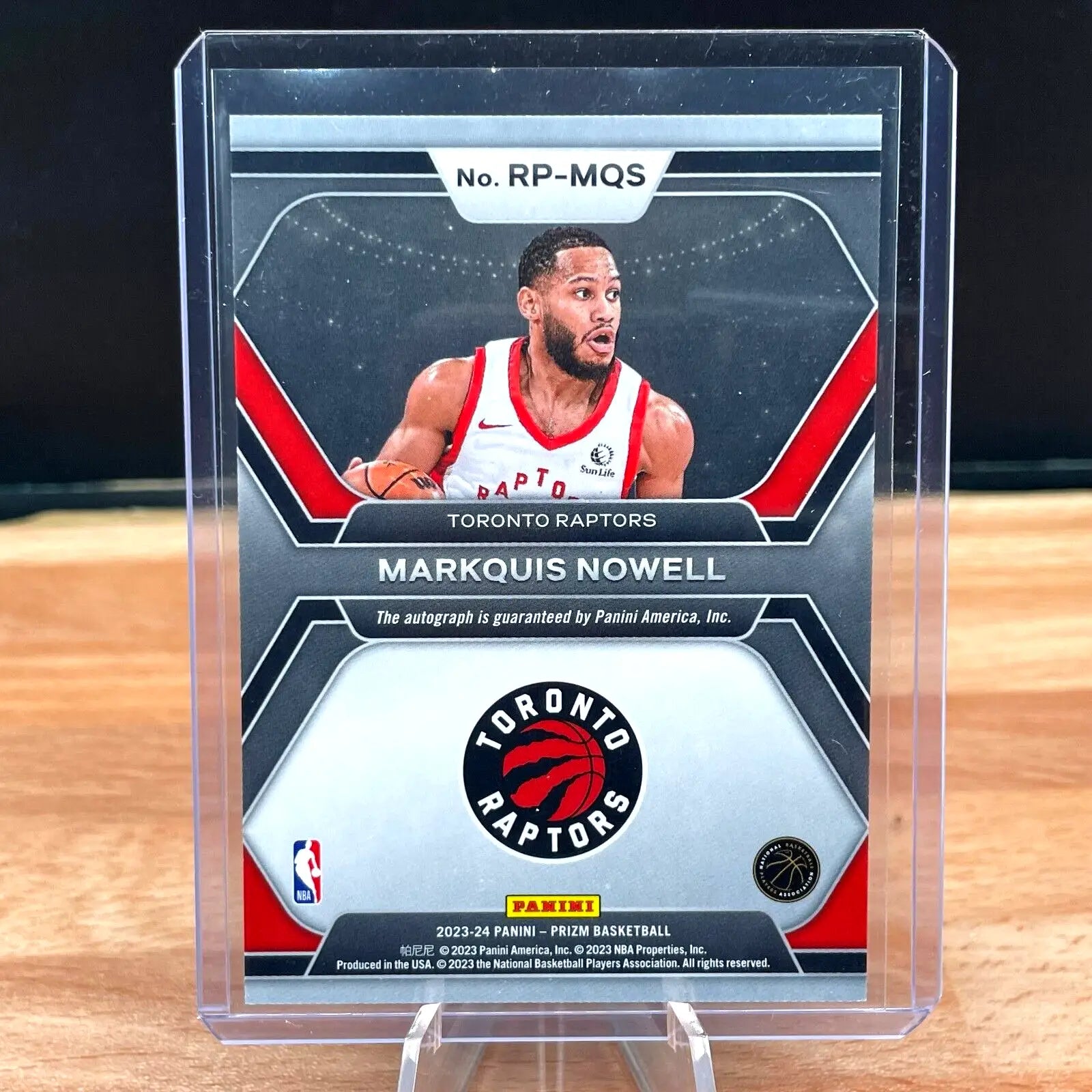 Markquis Nowell basketball card from 2023-24 Prizm Nowell Rookie Auto collection