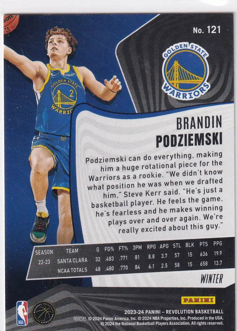 2023-24 REVOLUTION #121 BRANDIN PODZIEMSKI WINTER- GOLDEN STATE WARRIORS