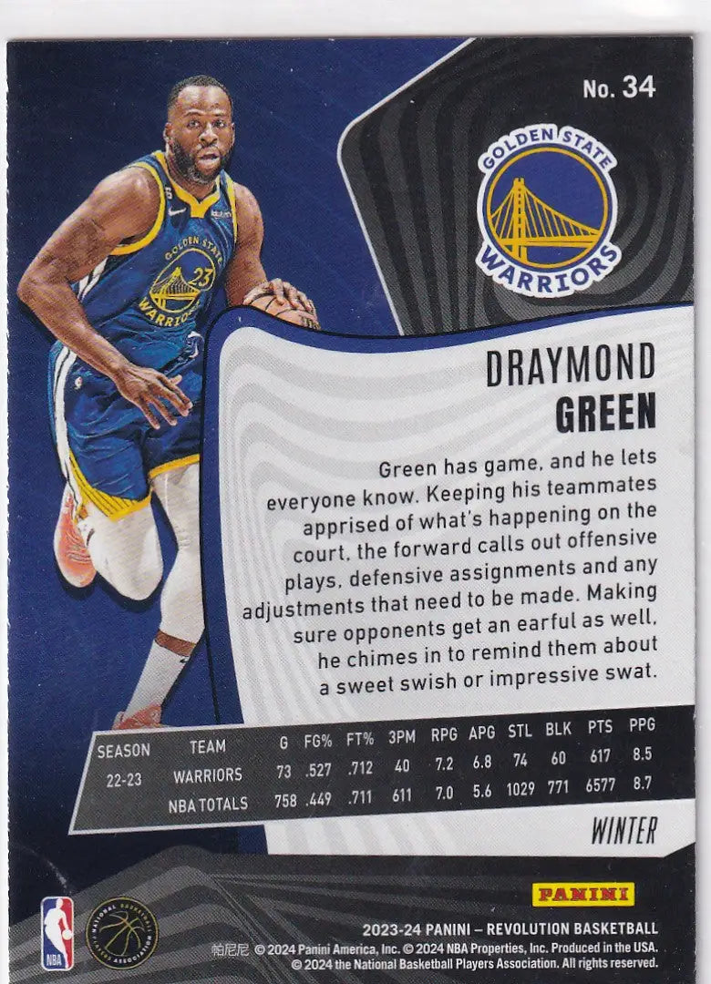 2023-24 REVOLUTION #34 DRAYMOND GREEN WINTER- GOLDEN STATE WARRIORS