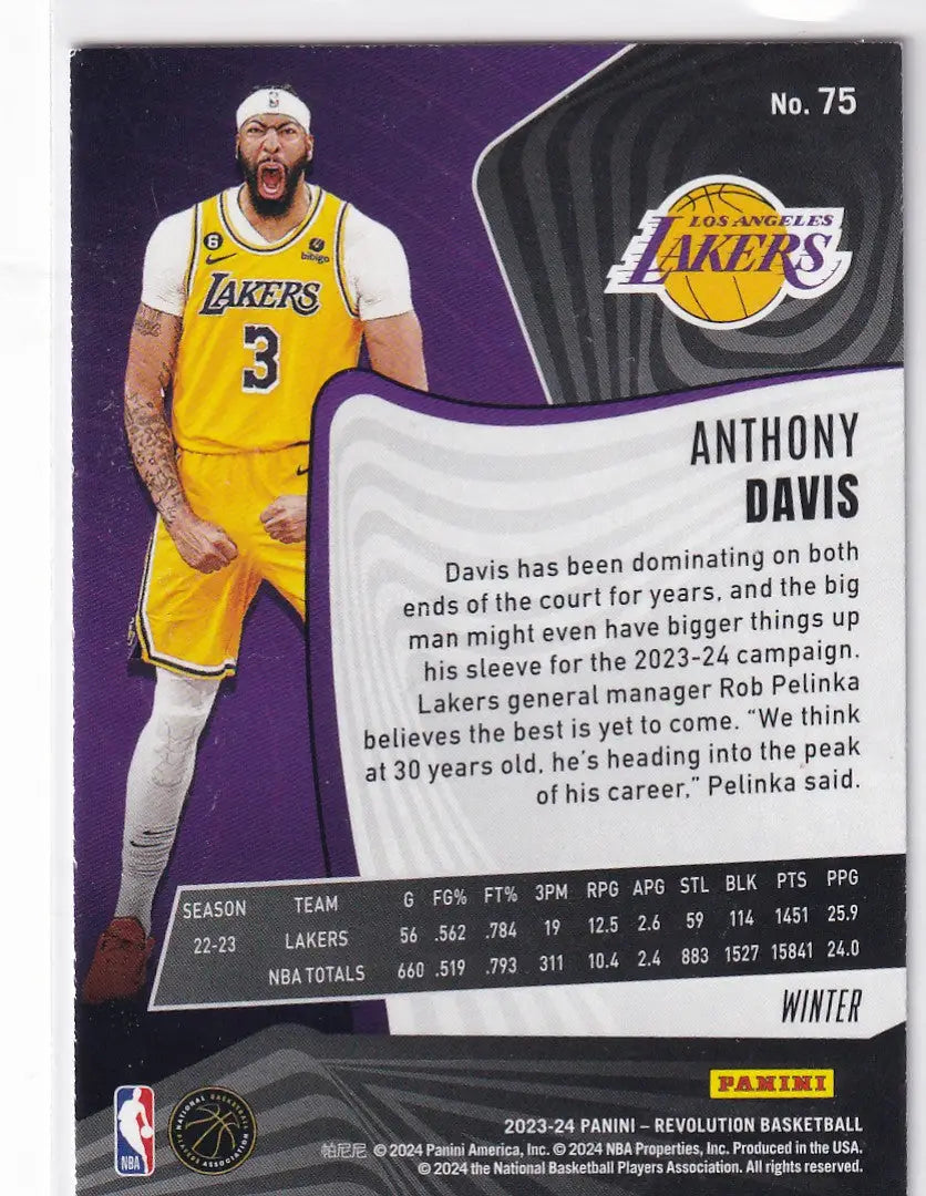 2023-24 REVOLUTION #75 ANTHONY DAVIS WINTER- LOS ANGELES LAKERS