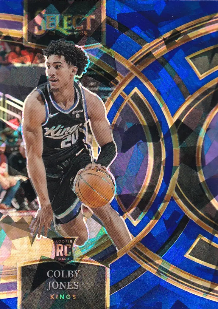 2023-24 SELECT #132 COLBY JONES CRACKED ICE- SACRAMENTO KINGS