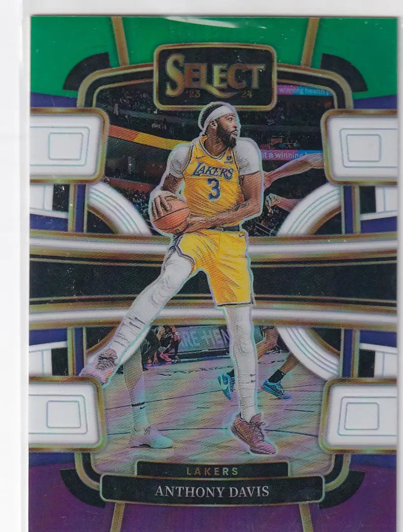 2023-24 SELECT #20 ANTHONY DAVIS GREEN & PURPLE HOLO- LOS ANGELES LAKERS