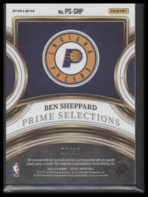 2023-24 Select #PS-SHP Ben Sheppard Prime Select Sigs Orange Pulsar FOTL #/30 - Basketball Card Single