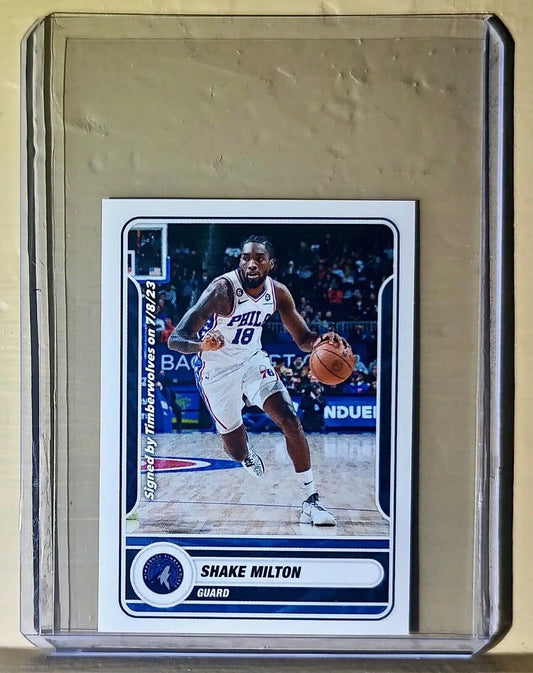 2023-24 Shake Milton Panini NBA Basketball #395 Sticker Minnesota Timberwolves - Basketball Card Single