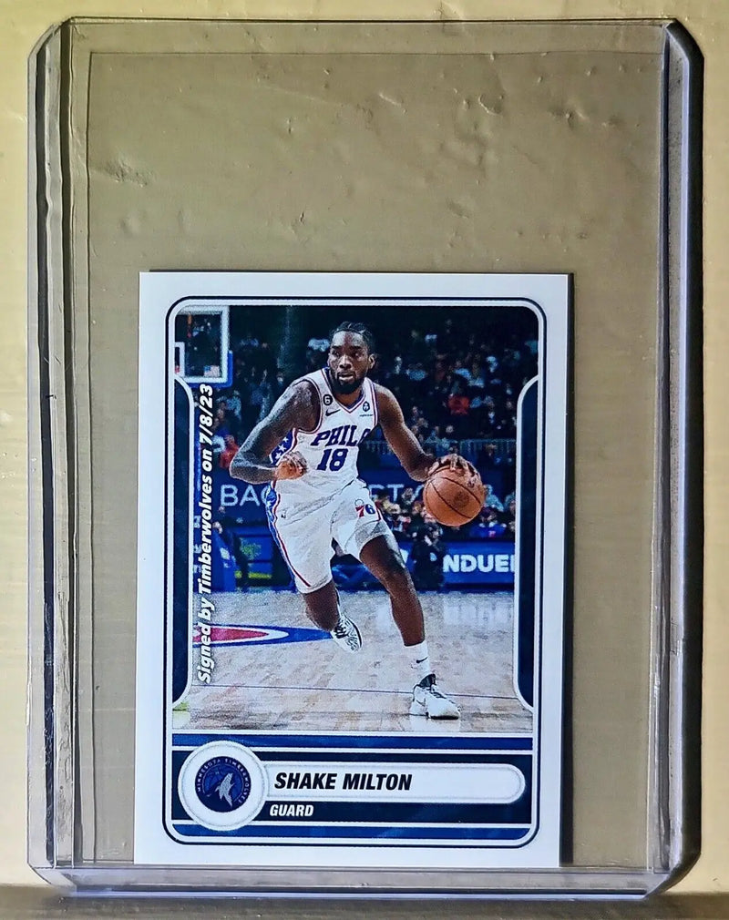 2023-24 Shake Milton Panini NBA Basketball #395 Sticker Minnesota Timberwolves - Basketball Card Single
