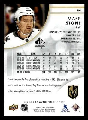 2023-24 SP #44 Mark Stone - Hockey Card Single