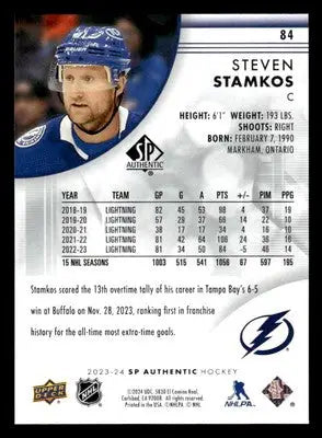 2023-24 SP #84 Steven Stamkos - Hockey Card Single