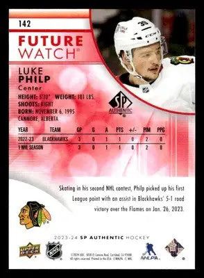 2023-24 SP Authentic #142 Luke Philp Limited Red - Hockey Card Single