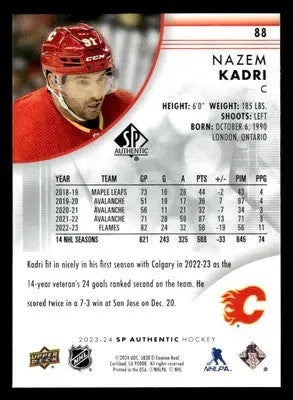 2023-24 SP Authentic #88 Nazem Kadri - Hockey Card Single