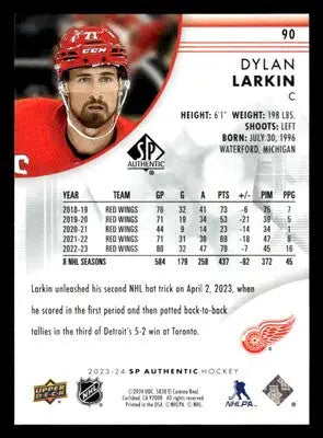 2023-24 SP Authentic #90 Dylan Larkin - Hockey Card Single