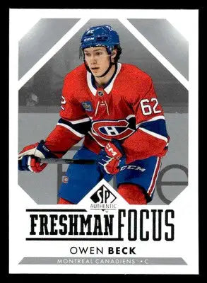 2023-24 SP Authentic #FF-45 Owen Beck Freshman Focus - Hockey Card Single