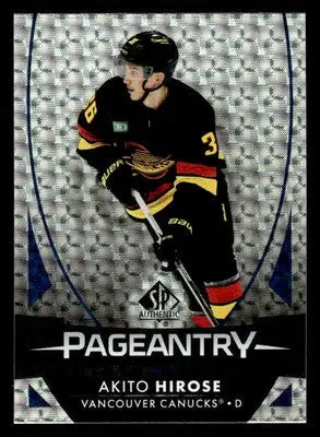 2023-24 SP Authentic #P-73 Akito Hirose Pageantry - Hockey Card Single