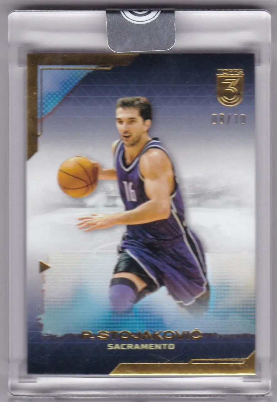 Peja Stojakovic basketball card from 2023-24 Topps 3 #83 Sacramento Kings series