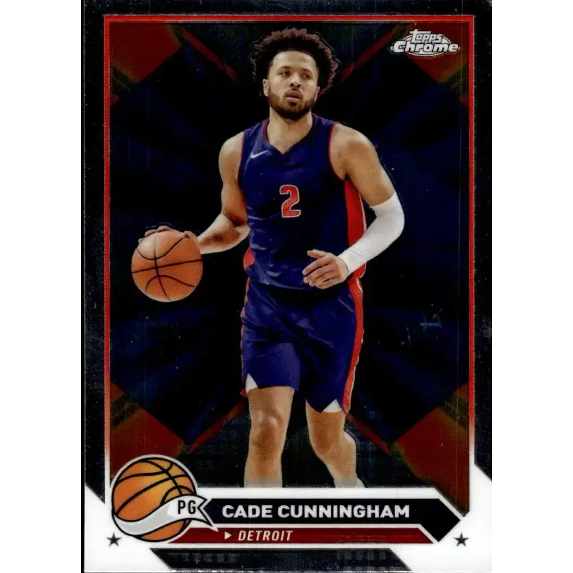2023-24 Topps Chrome #107 Cade Cunningham NM-MT Detroit Pistons Basketball Card - Basketball Card Single