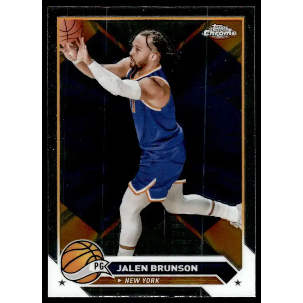 2023-24 Topps Chrome #11 Jalen Brunson NM-MT New York Knicks Basketball Card - Basketball Card Single