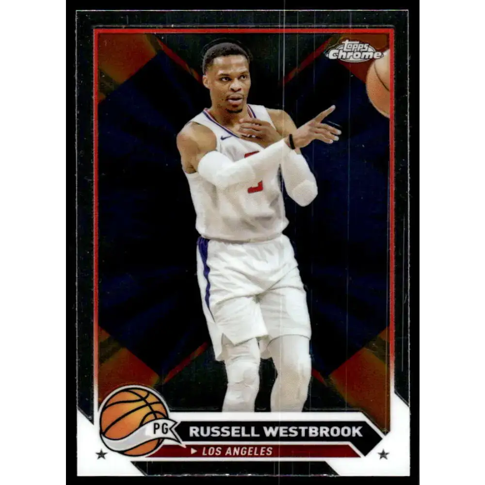 2023-24 Topps Chrome #110 Russell Westbrook NM-MT Los Angeles Clippers Basketball Card - Basketball Card Single