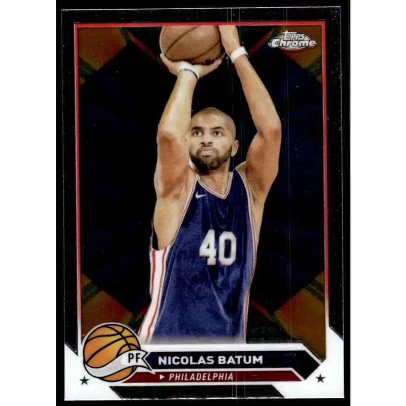 2023-24 Topps Chrome #113 Nicolas Batum NM-MT Philadelphia 76ers Basketball Card - Basketball Card Single