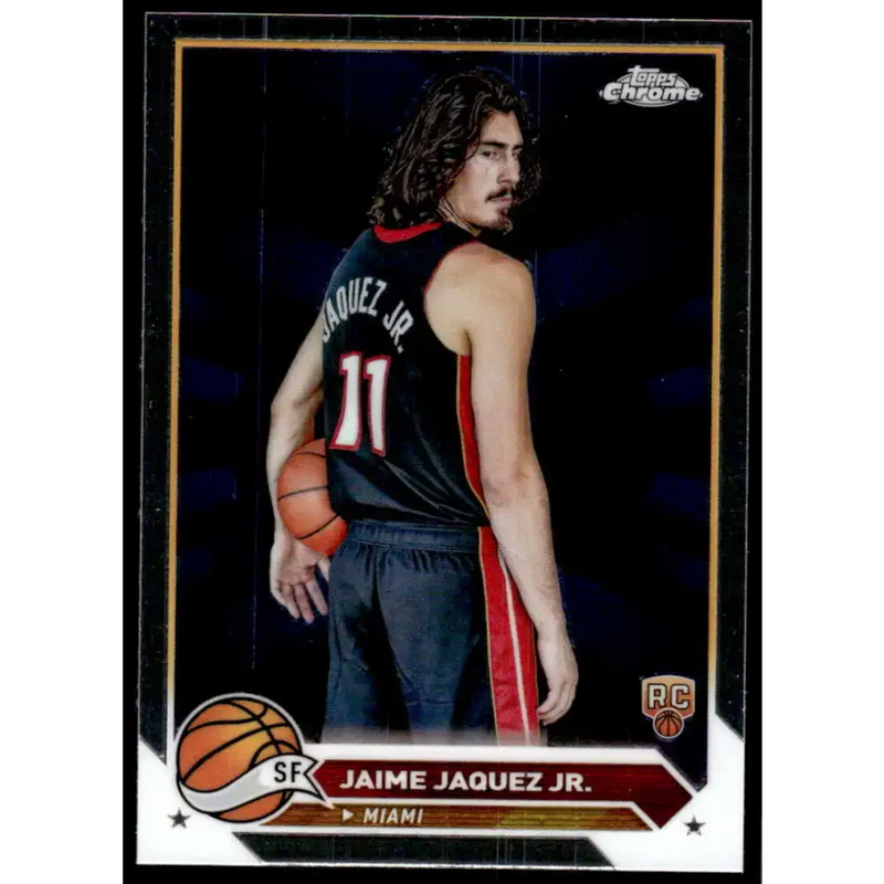 2023-24 Topps Chrome #121 Jaime Jaquez Jr. NM-MT Miami Heat Basketball Card - Basketball Card Single