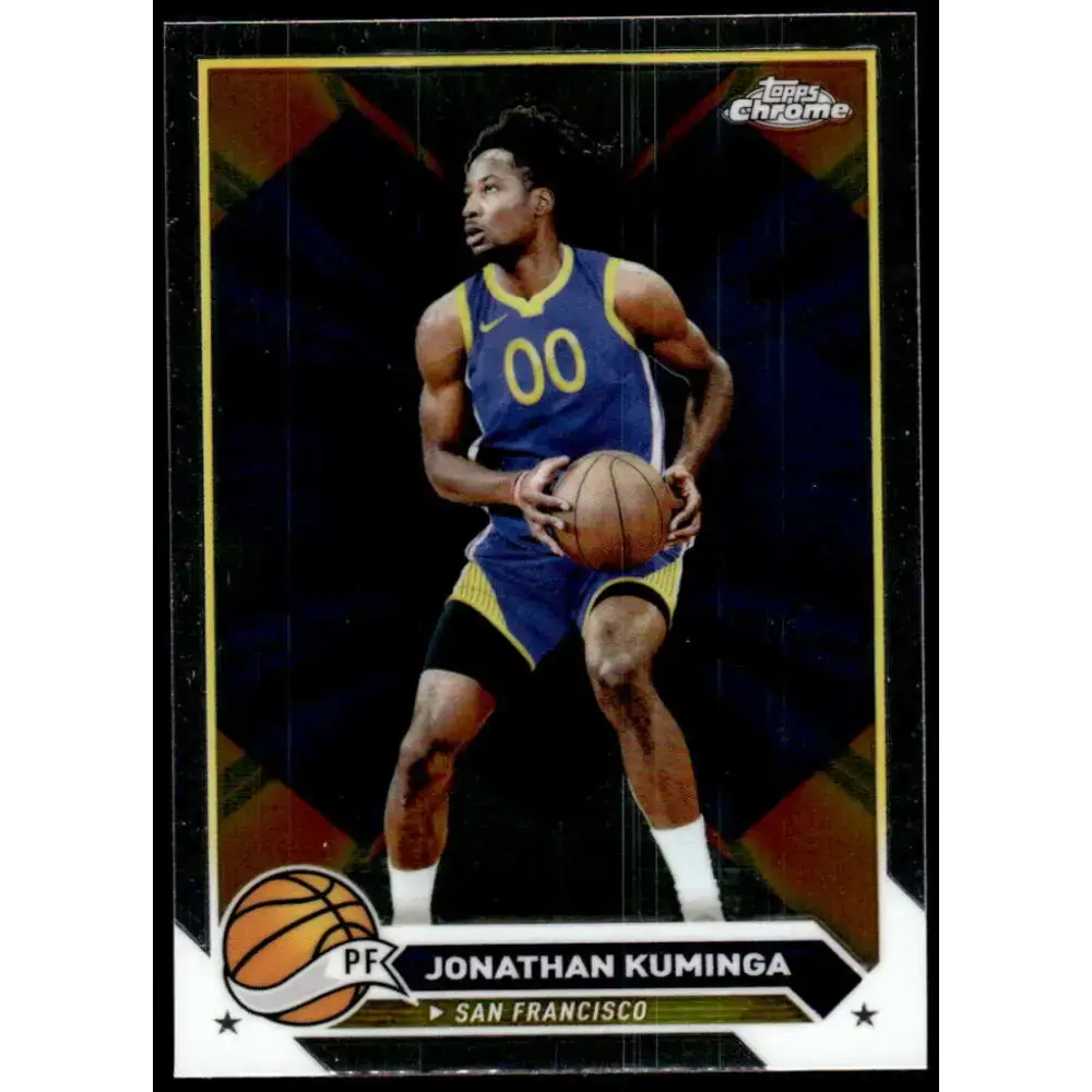 2023-24 Topps Chrome #122 Jonathan Kuminga NM-MT Golden State Warriors Basketball Card - Basketball Card Single